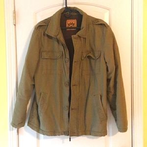 Men's size large, dark green winter coat by Red Camel.